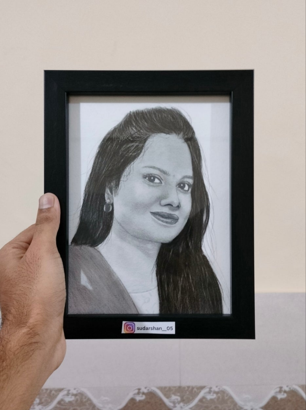 Mini Sketch (6x8 Inch) – Hand-Drawn Black & White Portrait