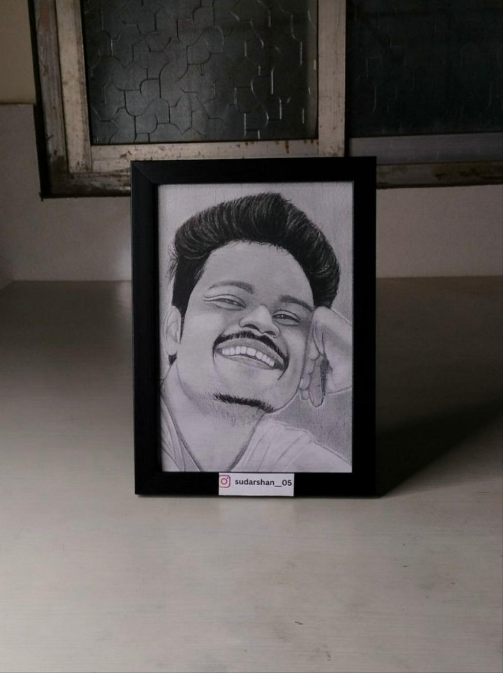 Mini Sketch (6x8 Inch) – Hand-Drawn Black & White Portrait