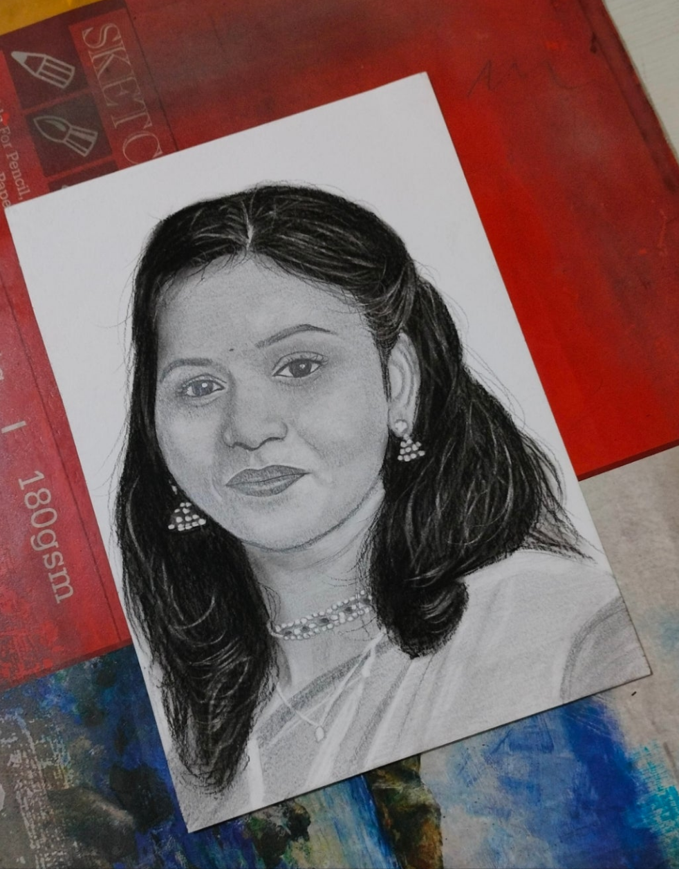 Mini Sketch (6x8 Inch) – Hand-Drawn Black & White Portrait