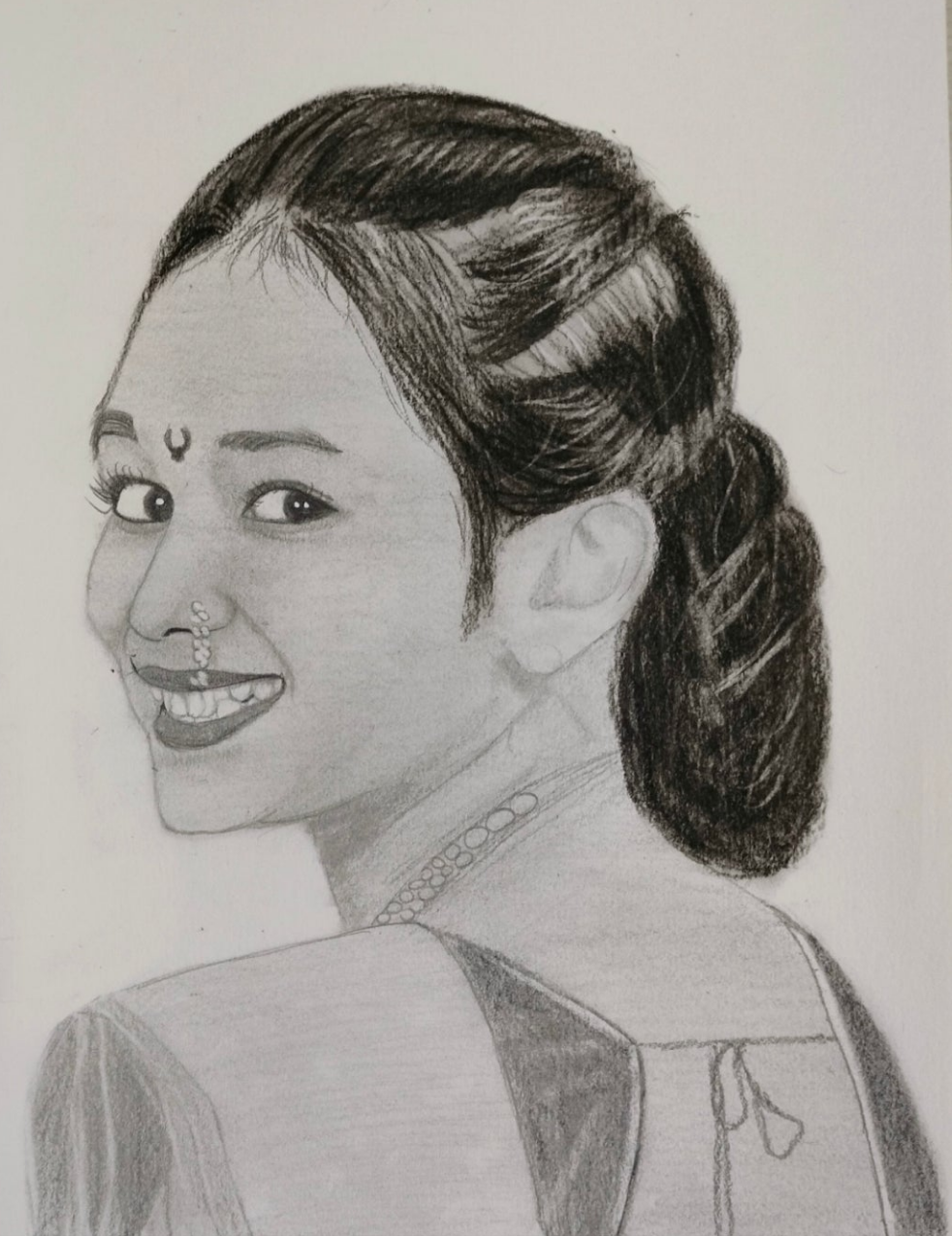 Mini Sketch (6x8 Inch) – Hand-Drawn Black & White Portrait