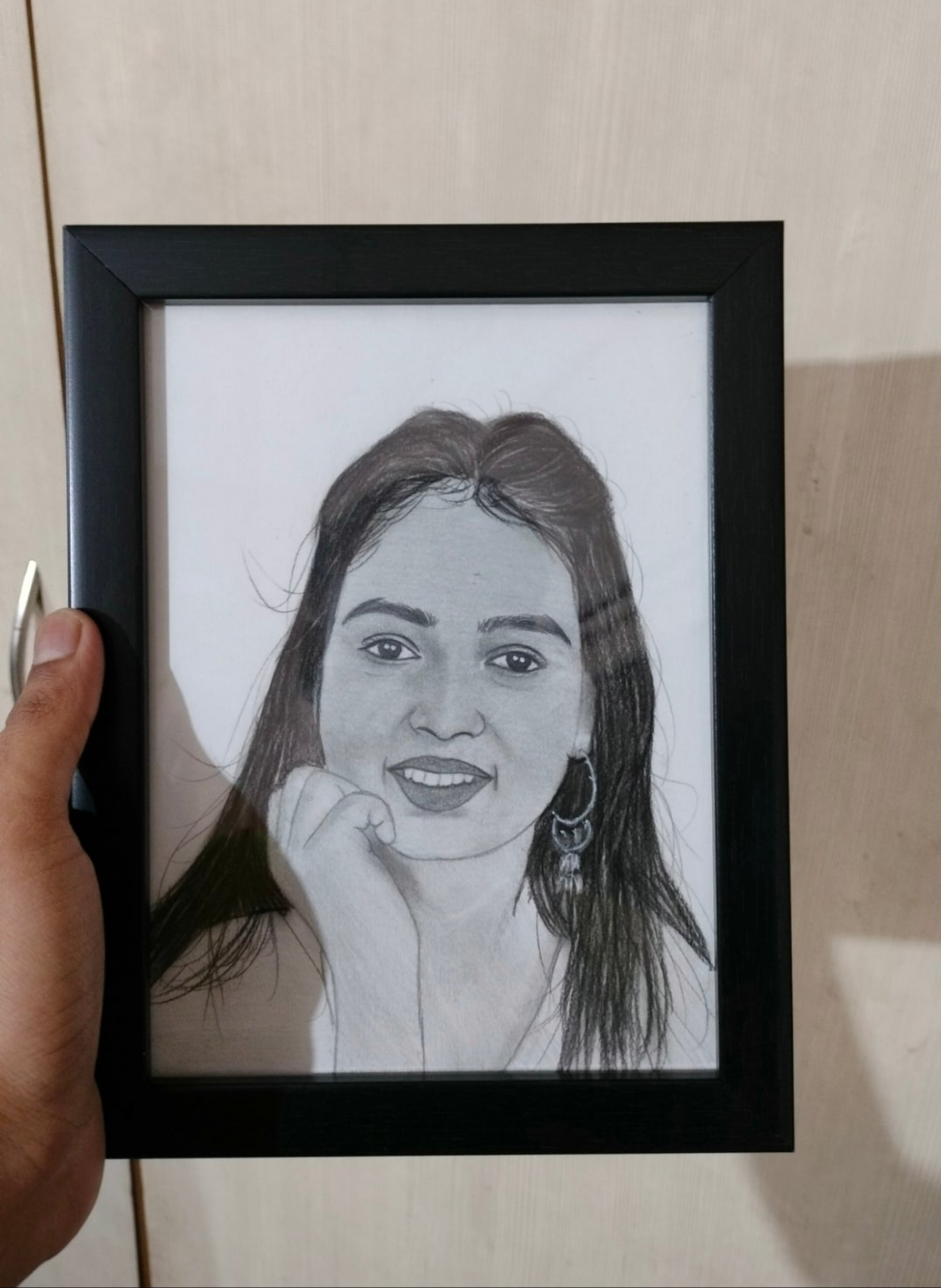 Mini Sketch (6x8 Inch) – Hand-Drawn Black & White Portrait