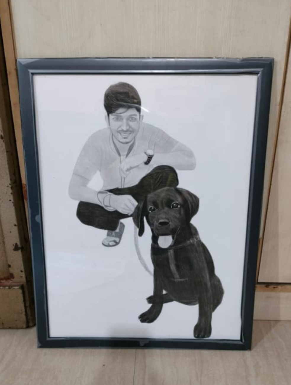 Customize Pet Portrait -Hand-Drawn Black & White Masterpiece