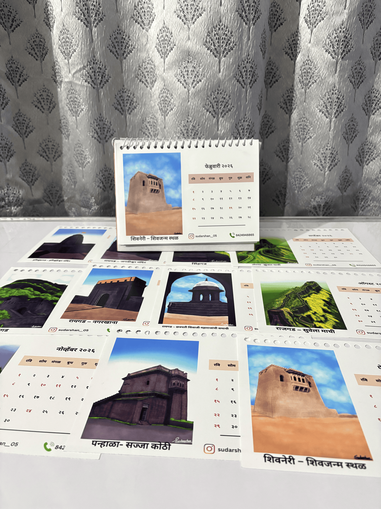 स्वराज्य Art Desk Calendar – Fort Theme