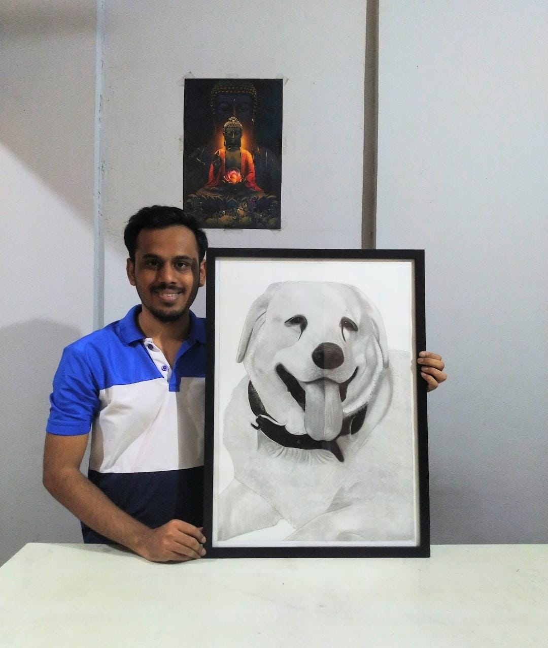 Customize Pet Portrait -Hand-Drawn Black & White Masterpiece