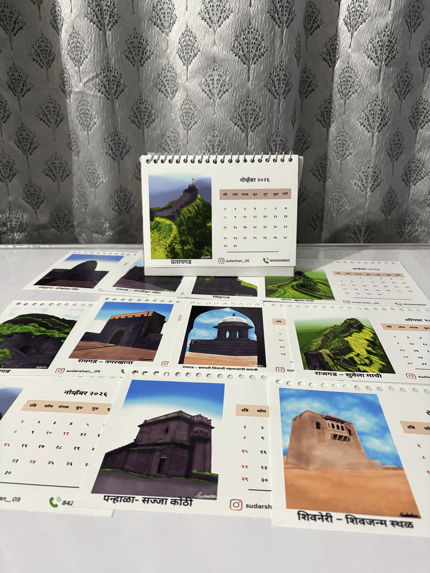 स्वराज्य Art Desk Calendar – Fort Theme
