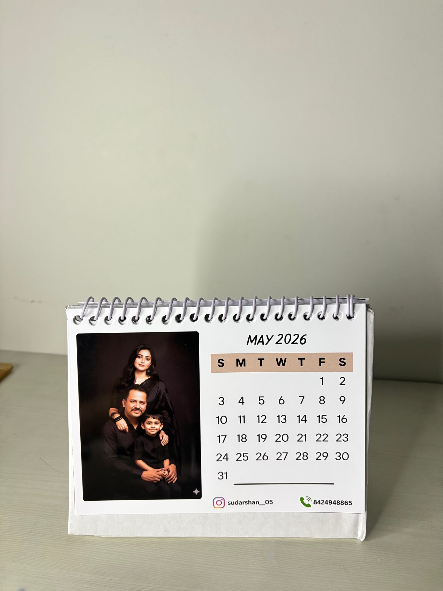 Custom Theme Desk Calendar – A Personalised Gift for the Whole Year